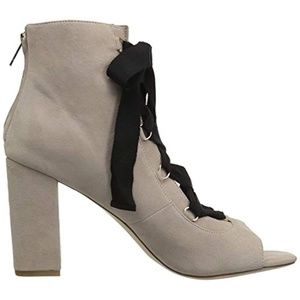 Joie Adonia Lace Up Tie Open Toe Nude Bootie NWT